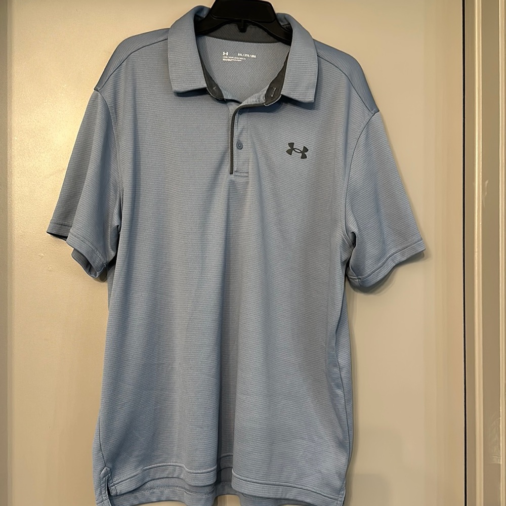 Men’s 2XL pale blue polo shirt
